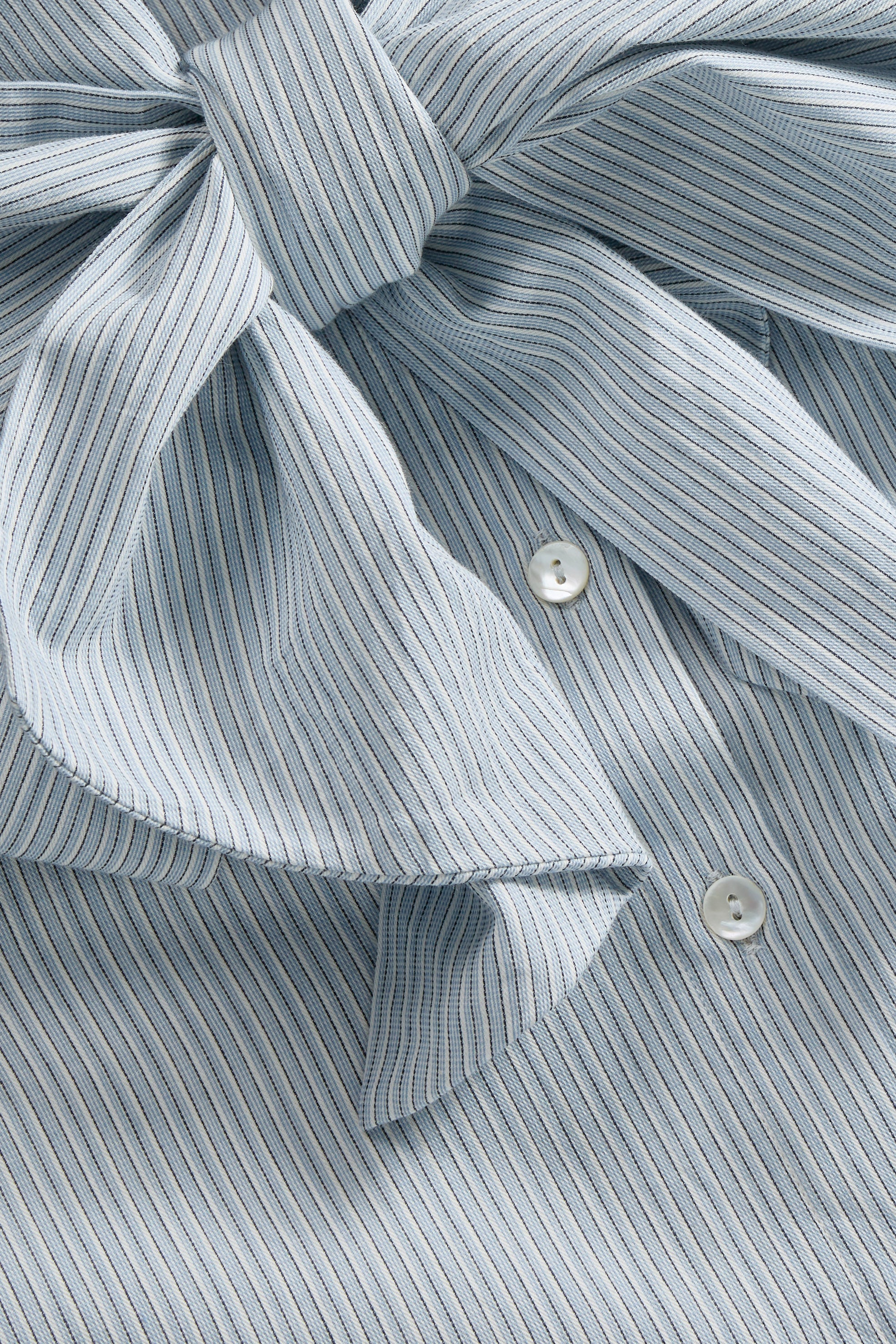 Skall Studio Dalia bow shirt Shirt Tiny blue stripe